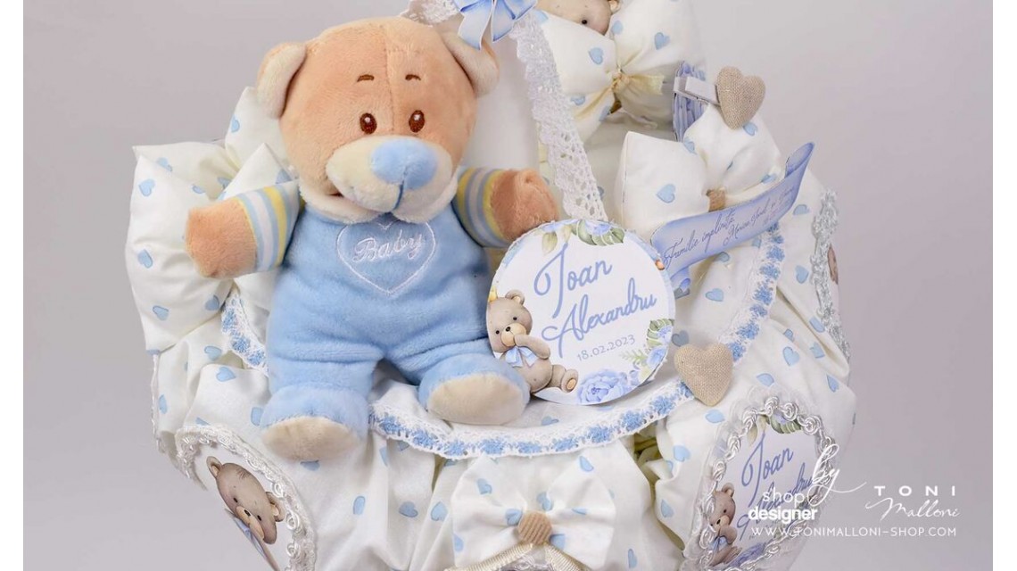 Lumanare de botez cu ursuletul Teddy Bear King 8